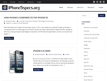 Tablet Screenshot of iphone5specs.org